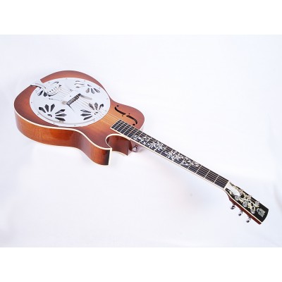 Dobro Model 90 Custom Shop Roundneck with Florentine Cutaway and Floral Inlays Vintage 2001