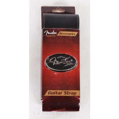 Fender Black Leather Guitar Strap