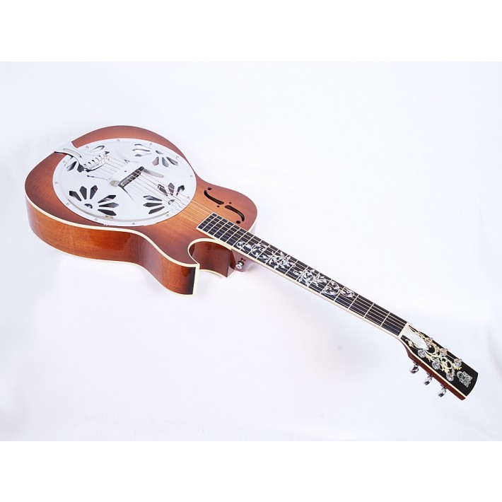 Dobro Model 90 Custom Shop Roundneck with Florentine Cutaway and Floral Inlays Vintage 2001