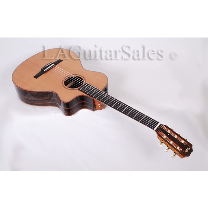 Taylor Guitars Custom 12-Fret Nylon String / Macassar Ebony / Koa Binding / Cedar Top / ES Electronics s/n 1110074111