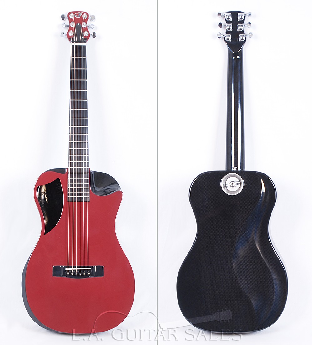 Journey Instruments OF660R Red Carbon Fiber Travel Guitar With