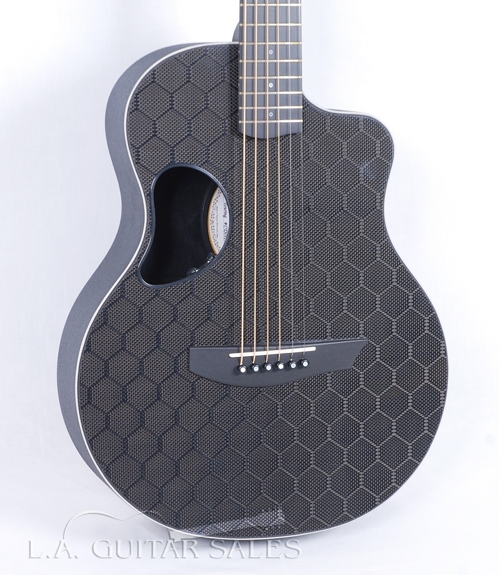 McPherson Touring Carbon Fiber Travel Guitar With Top, White