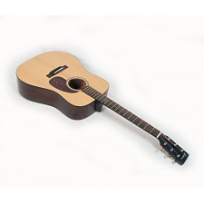 Eastman E1D Special Solid Quilted Sapele / Thermo-Cured Sitka Spruce Dreadnought Model with Soft Case - #15890